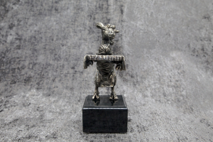 Silver figure Goat with cabbage