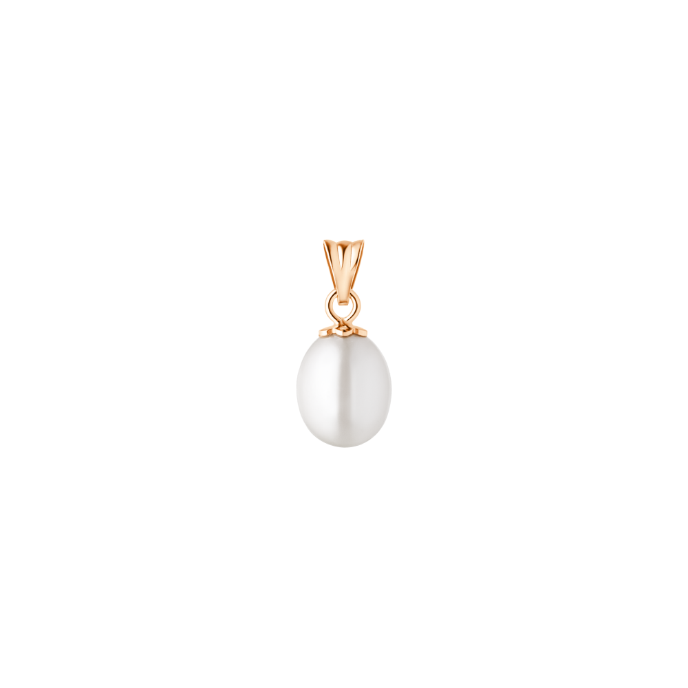 Gold pendant with pearl