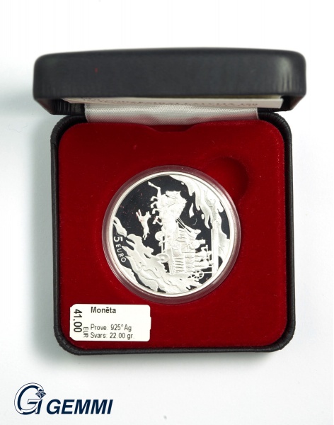 Юбилейная монета Пожарной службе Латвии 150,5 euro