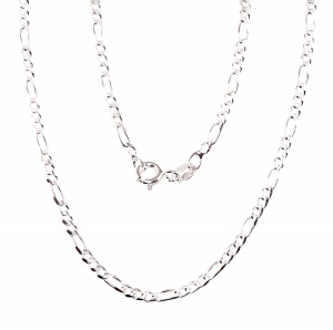 Silver chain Figaro 2,2 mm, diamond cut