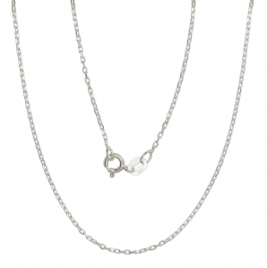 Silver chain Anchor 1 mm, diamond cut