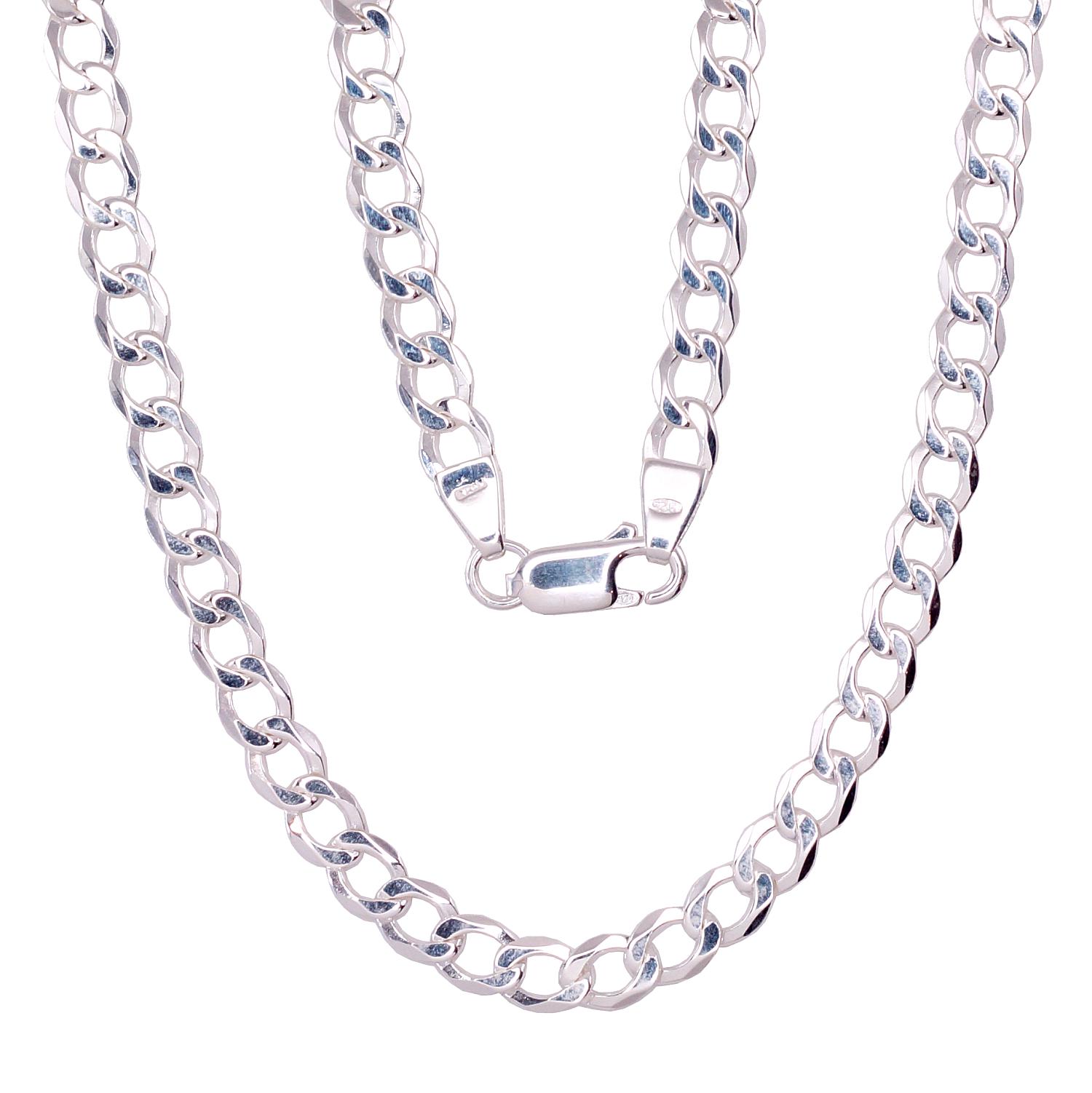 Silver chain Curb 4.5 mm