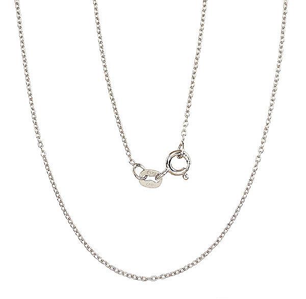 Silver chain Anchor round 1 mm