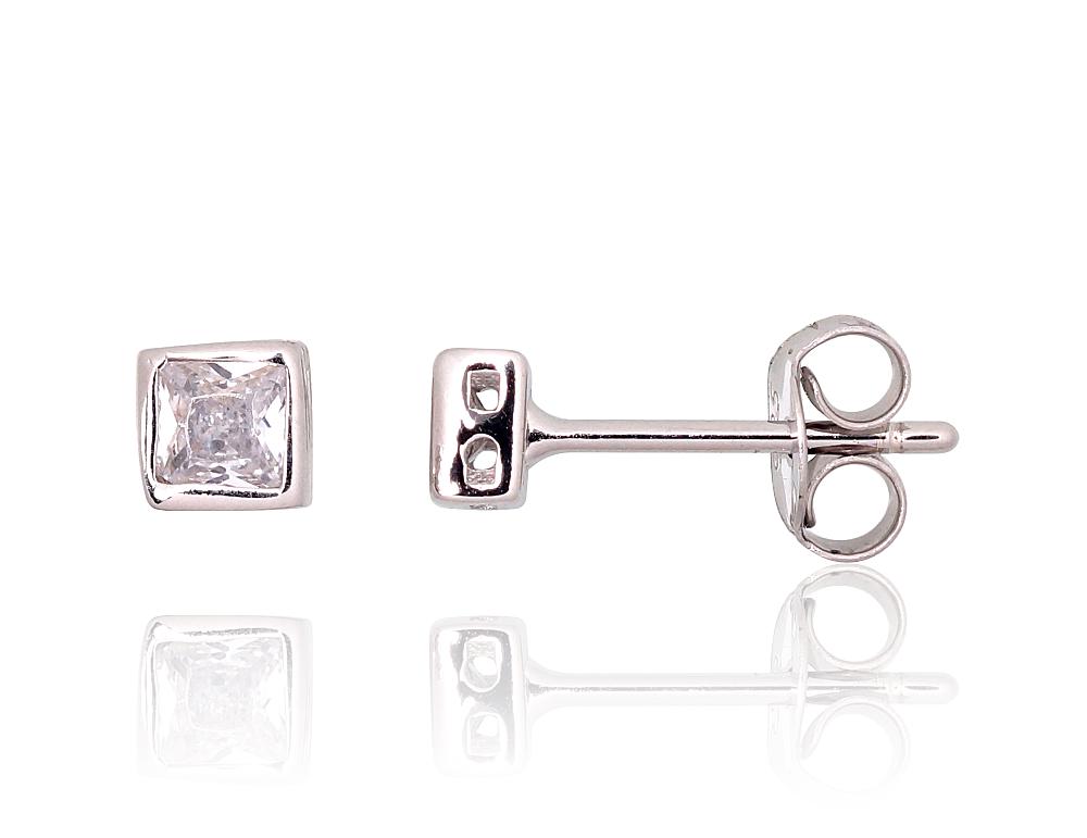 Silver stud earrings