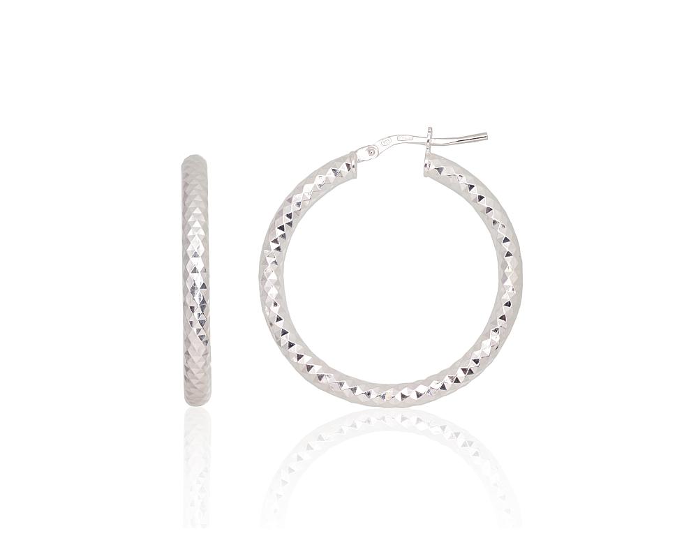 Silver earrings-rings