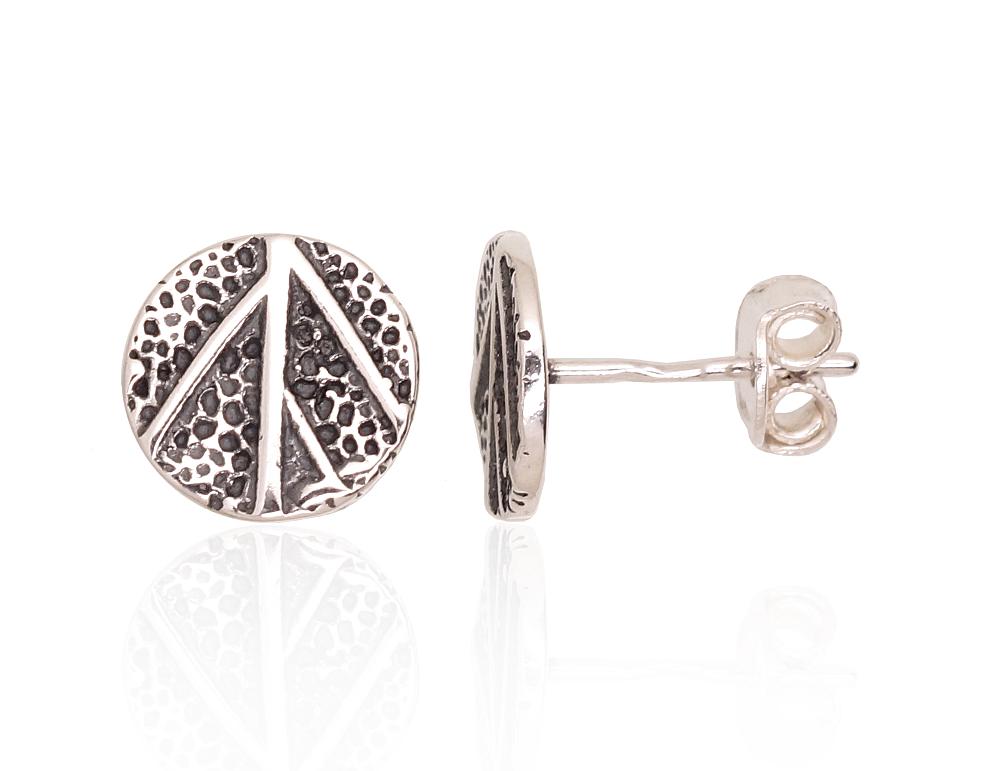 Silver stud earrings