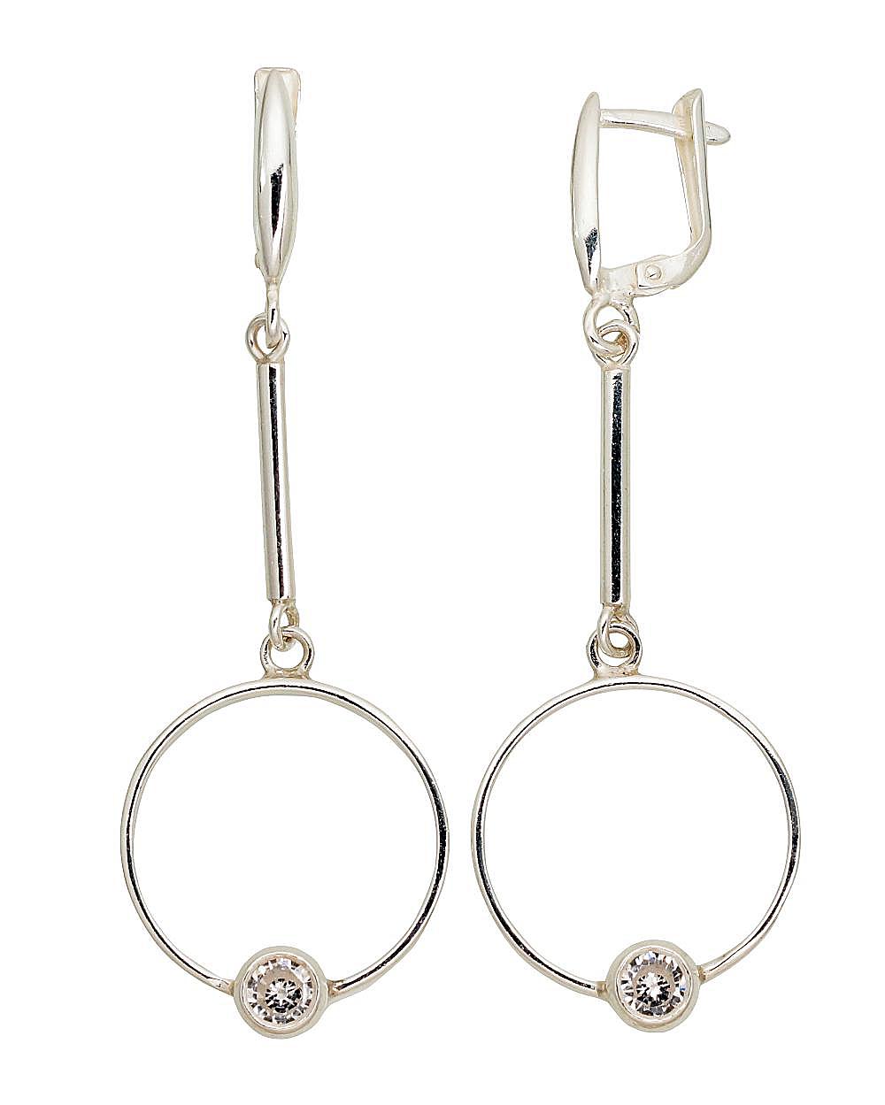 Silver earrings with 'english' lock