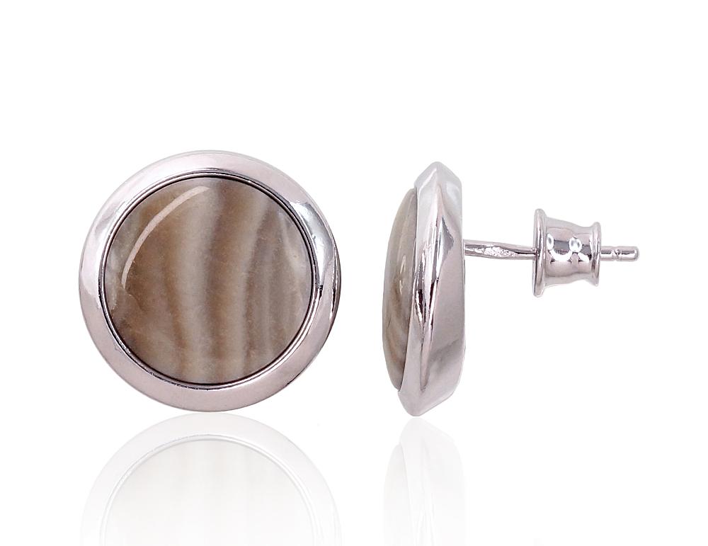 Silver stud earrings