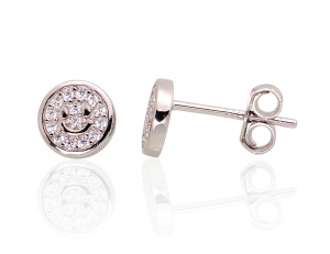 Silver stud earrings