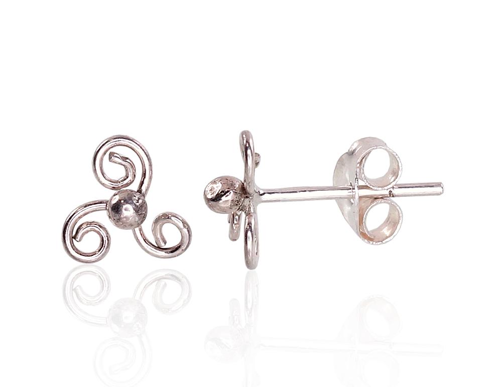 Silver stud earrings