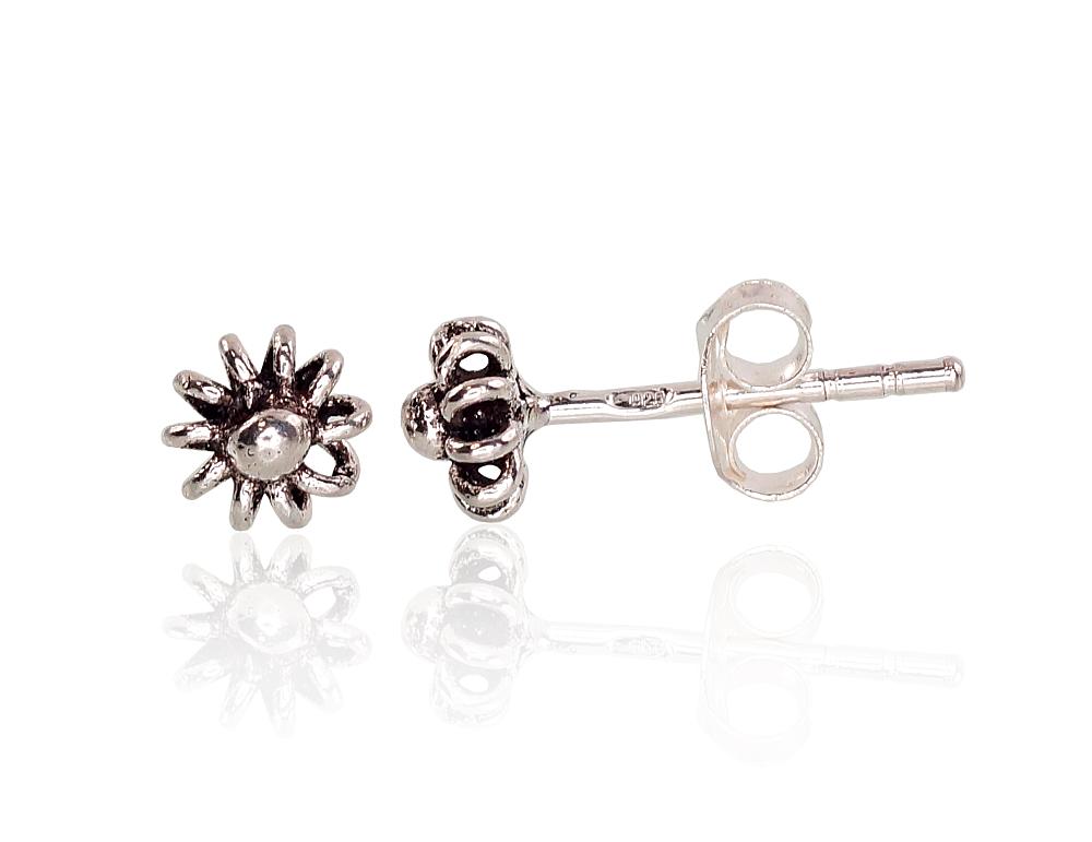 Silver stud earrings