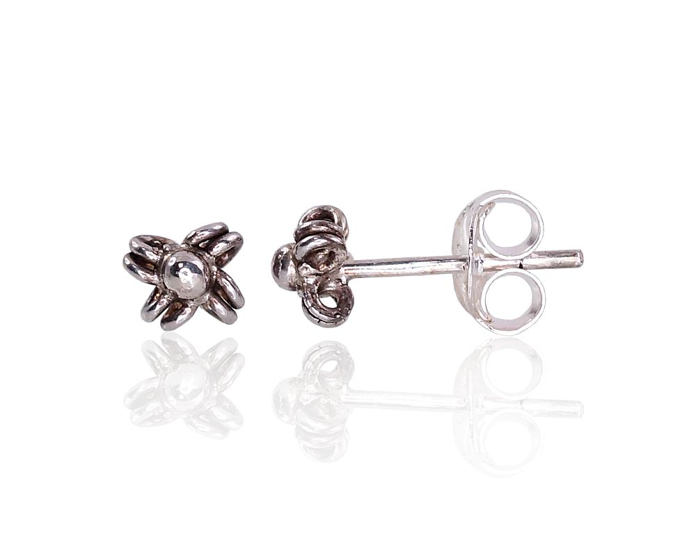 Silver stud earrings