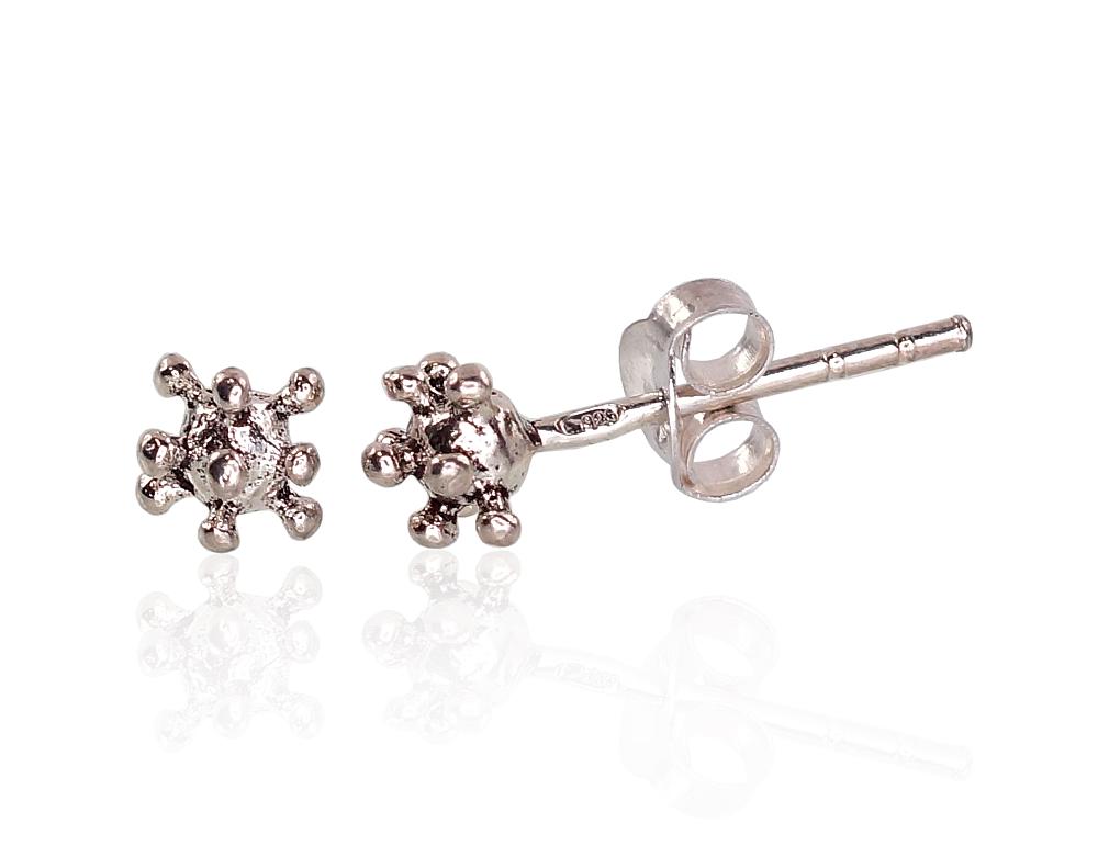 Silver stud earrings