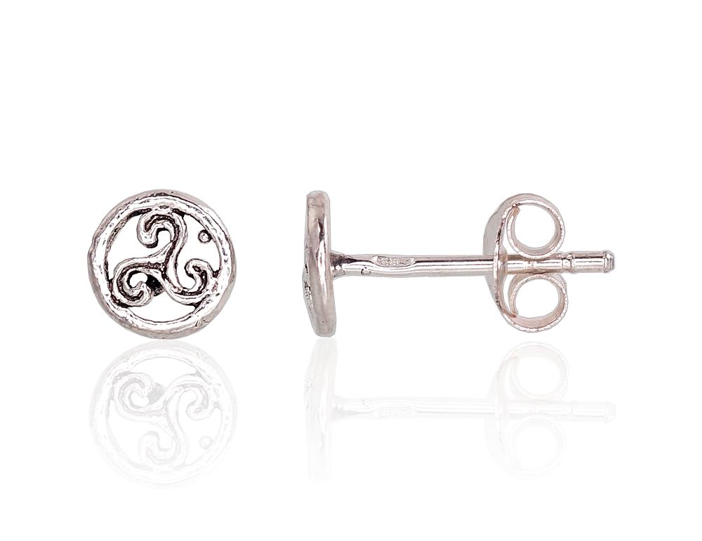 Silver stud earrings