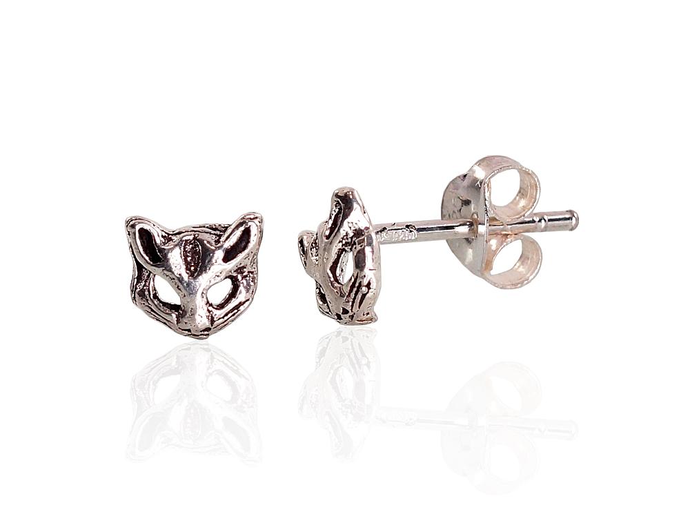 Silver stud earrings