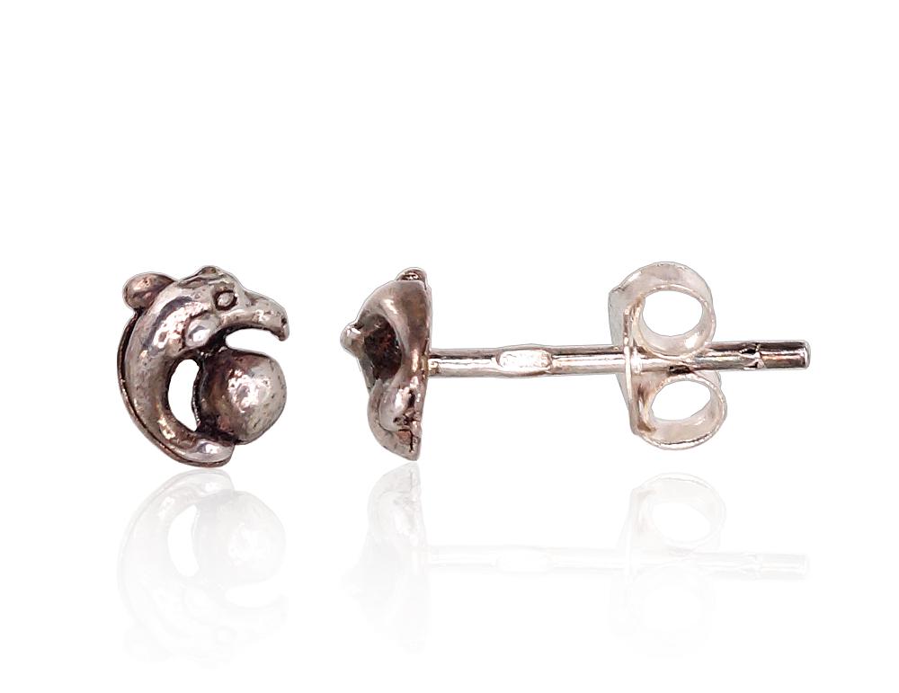 Silver stud earrings