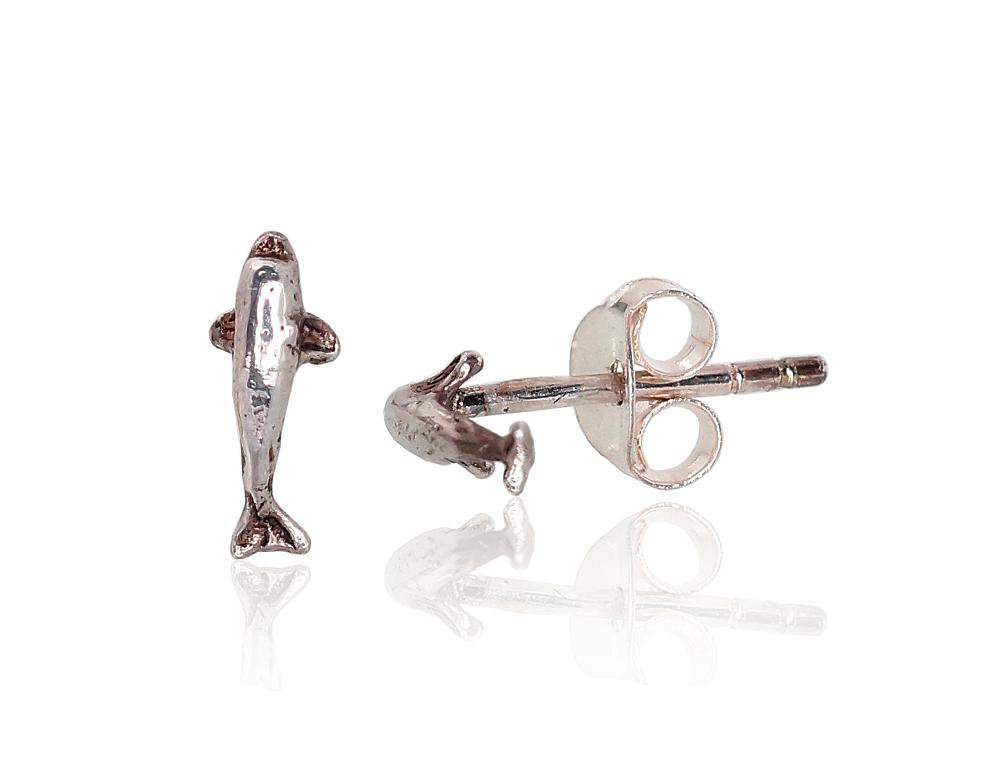 Silver stud earrings