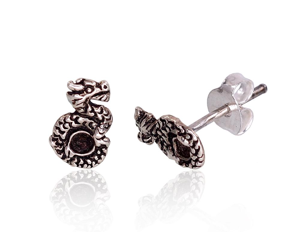 Silver stud earrings