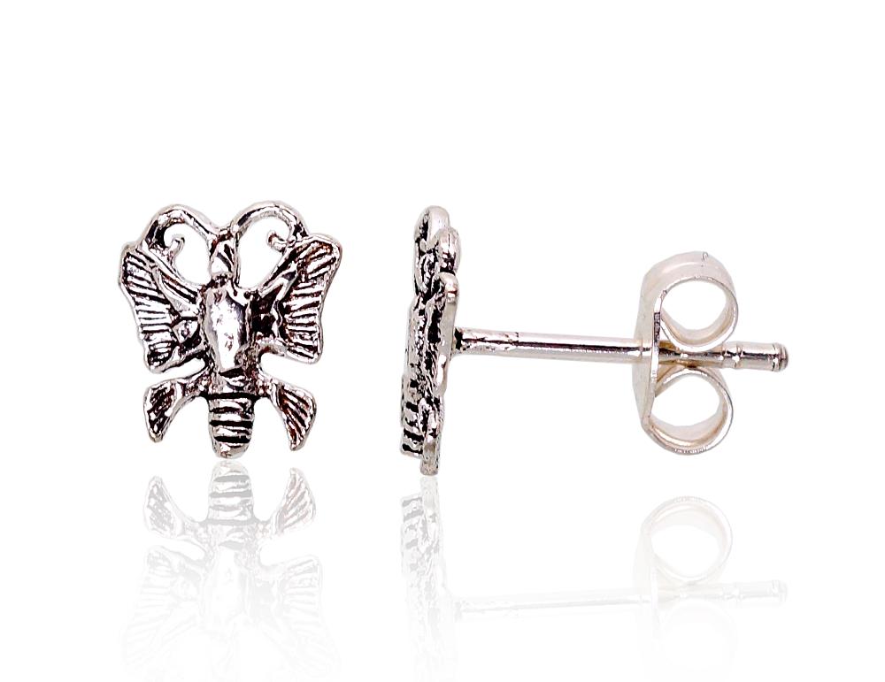 Silver stud earrings