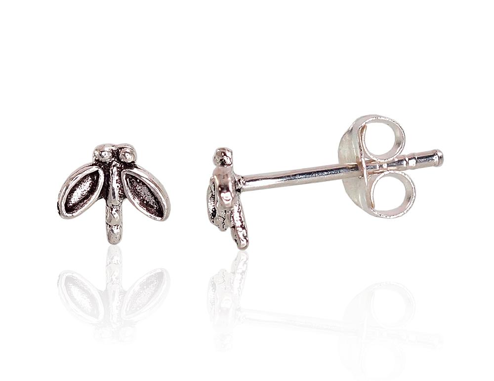 Silver stud earrings