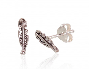 Silver stud earrings