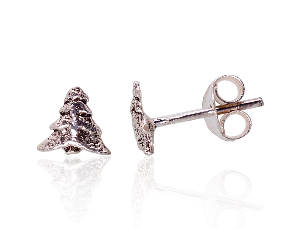 Silver stud earrings