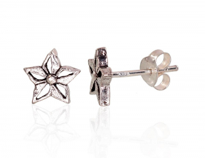 Silver stud earrings