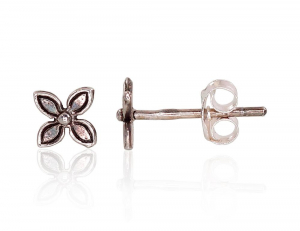 Silver stud earrings