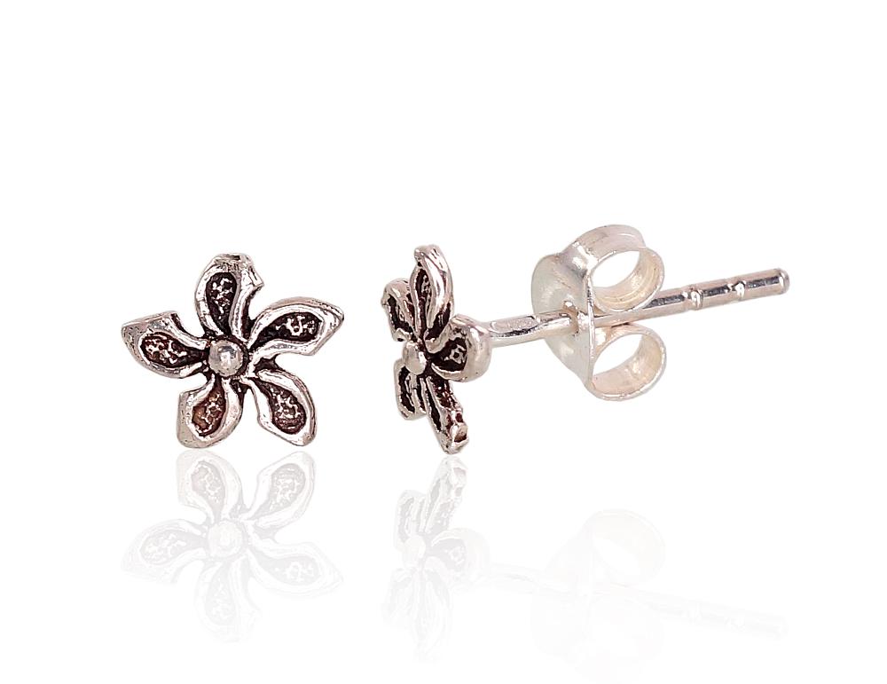 Silver stud earrings