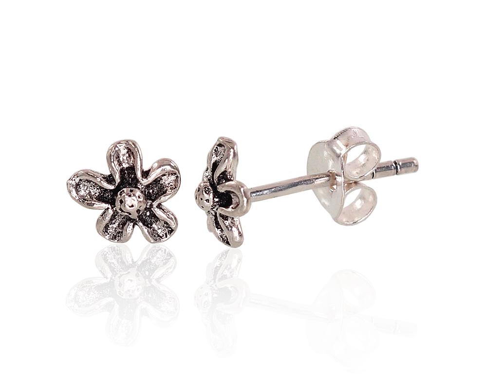 Silver stud earrings