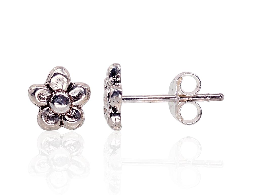 Silver stud earrings