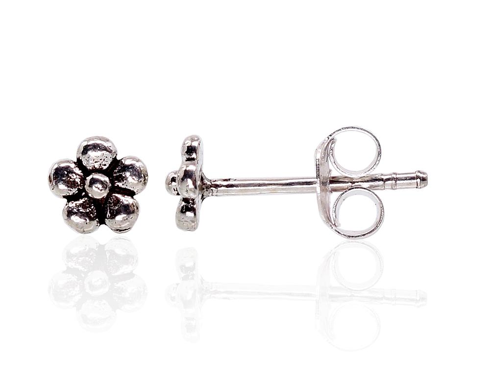 Silver stud earrings