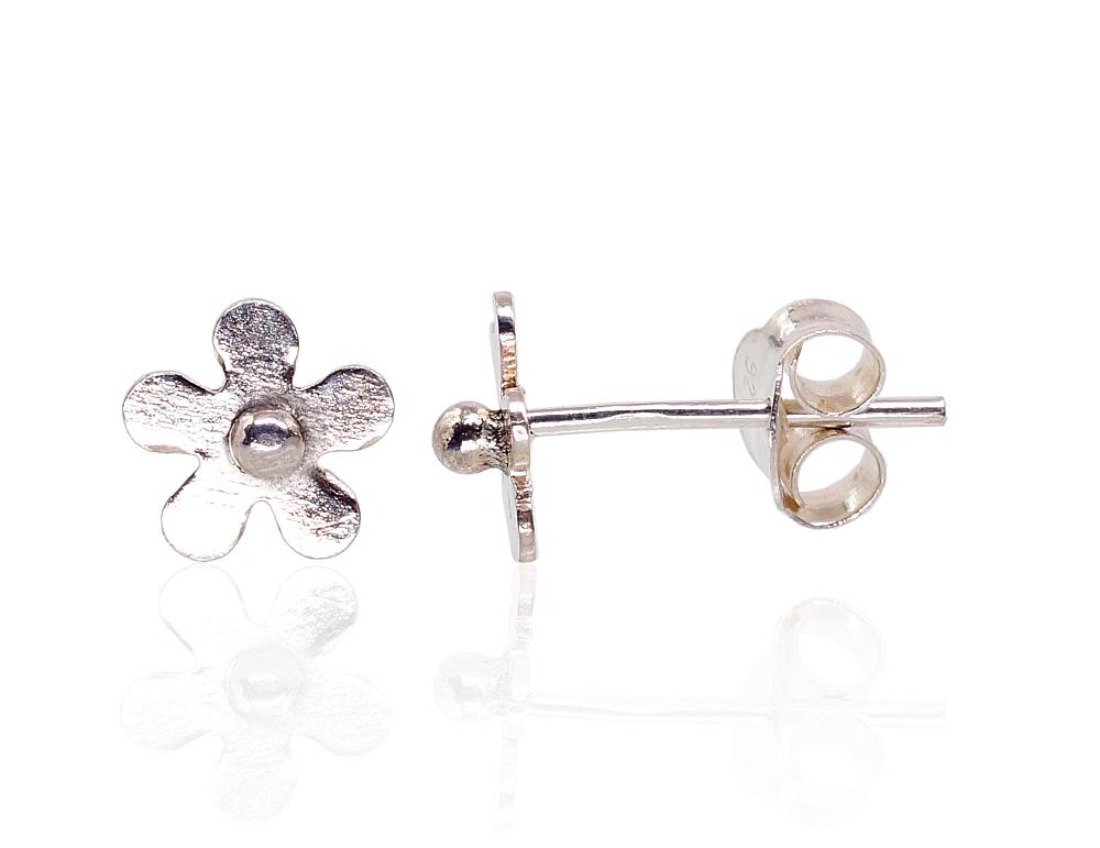 Silver stud earrings