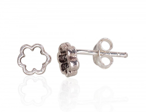 Silver stud earrings