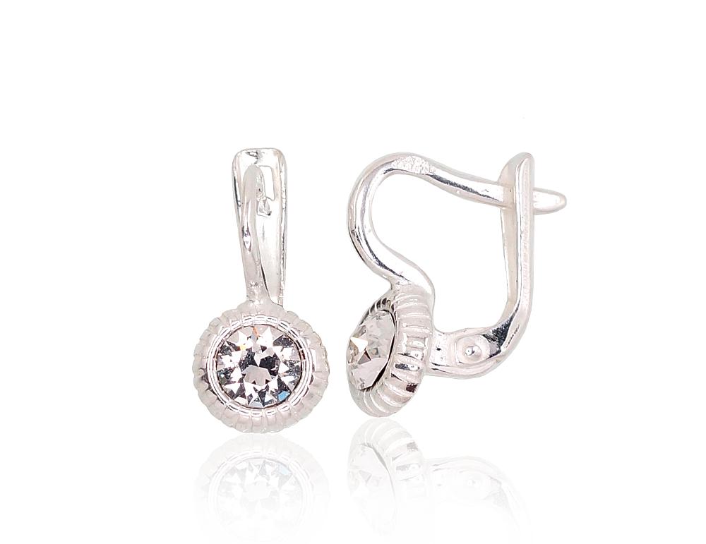 Silver earrings with 'english' lock