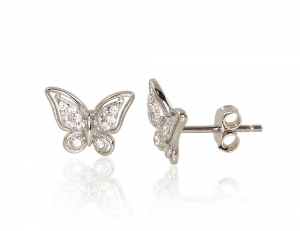 Silver stud earrings