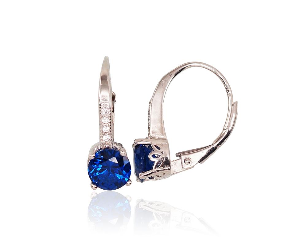 Серебряные серьги на английском замке Серебряные серьги на английском замке