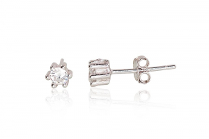 Silver stud earrings