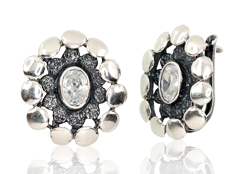 'Inglise' sulguriga hõbekõrverõngad