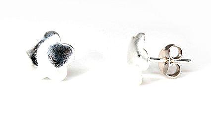 Silver stud earrings