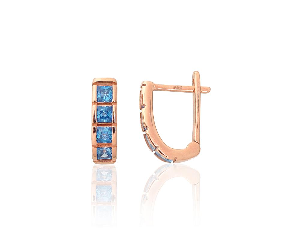 Gold earrings with 'english' lock