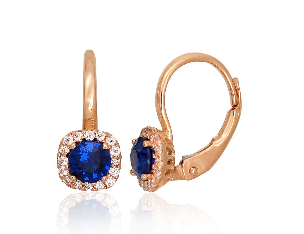 Gold earrings with 'english' lock