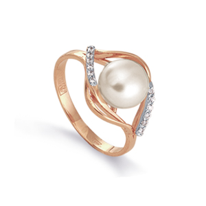 Zelta gredzens ar pērli