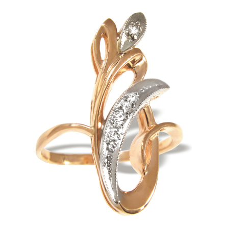 Золотое кольцо с бриллиантами