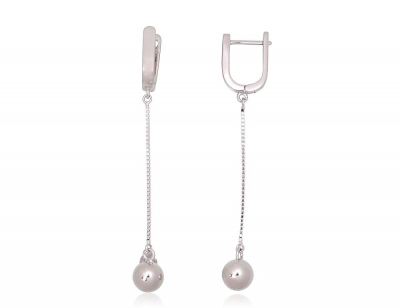 Silver earrings with 'english' lock