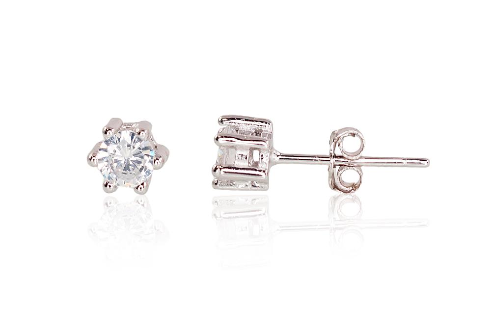 Silver stud earrings