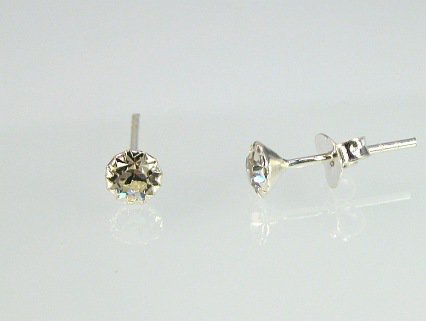 Silver stud earrings