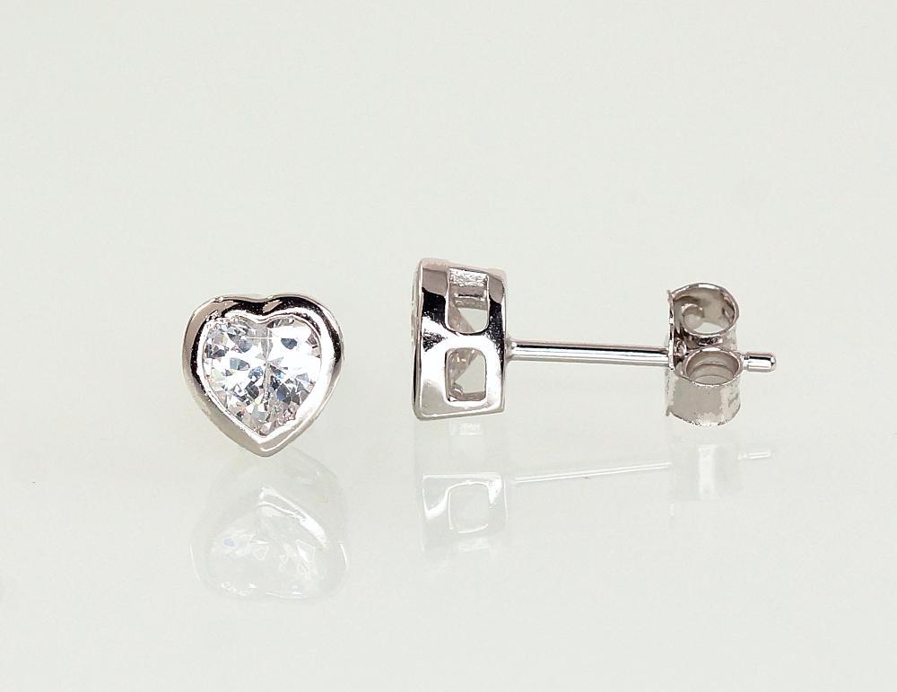 Silver stud earrings