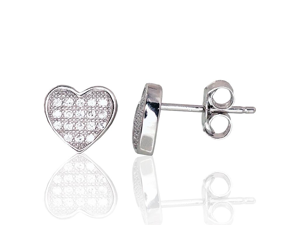 Silver stud earrings