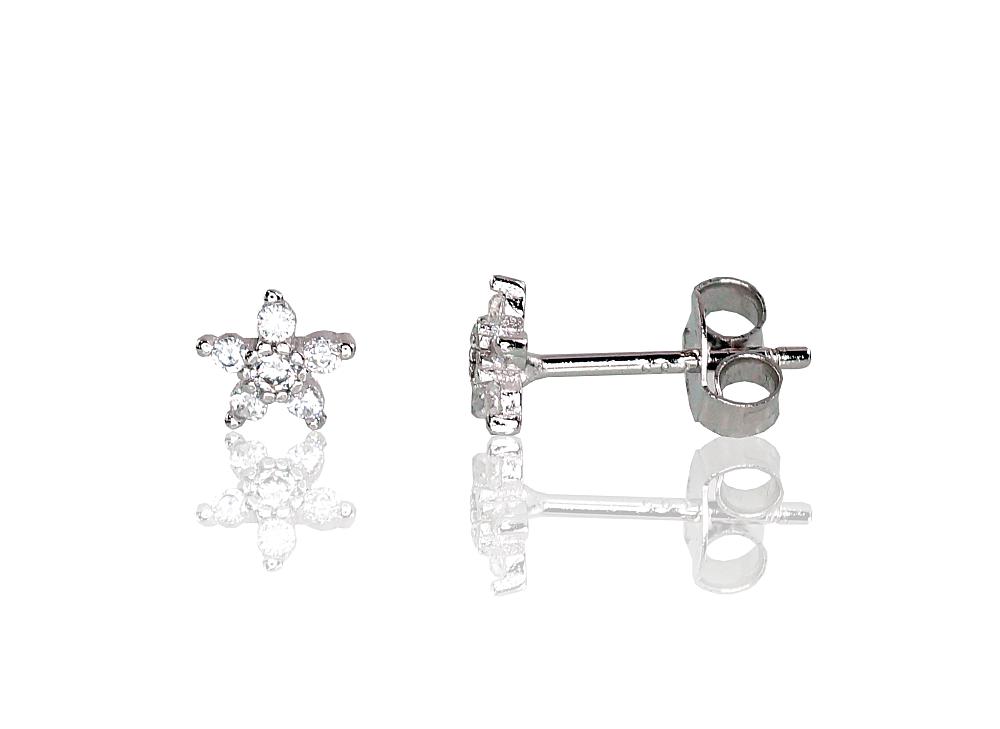 Silver stud earrings